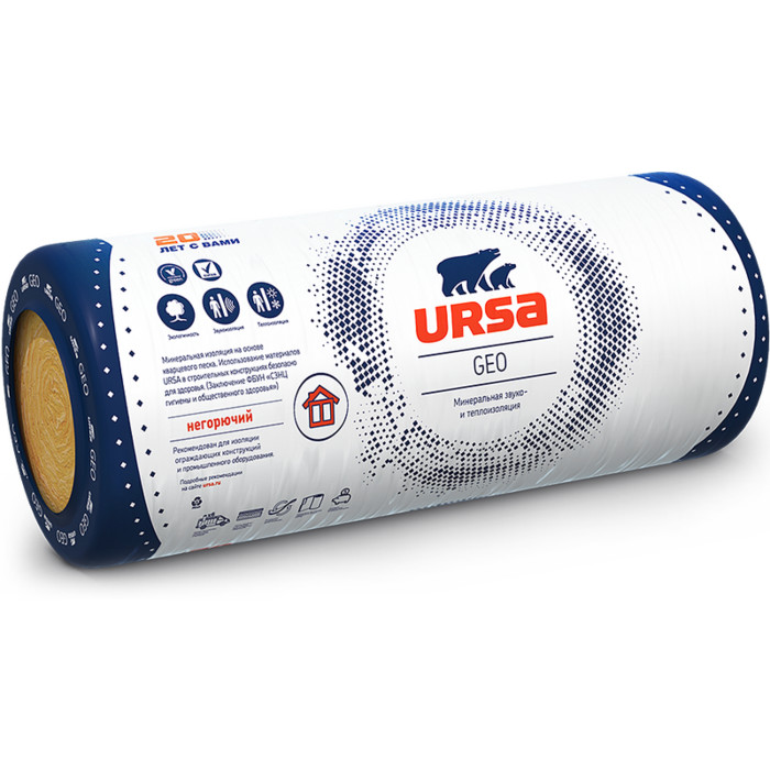Утеплитель Урса Geo М-25Ф 100х1200х4500